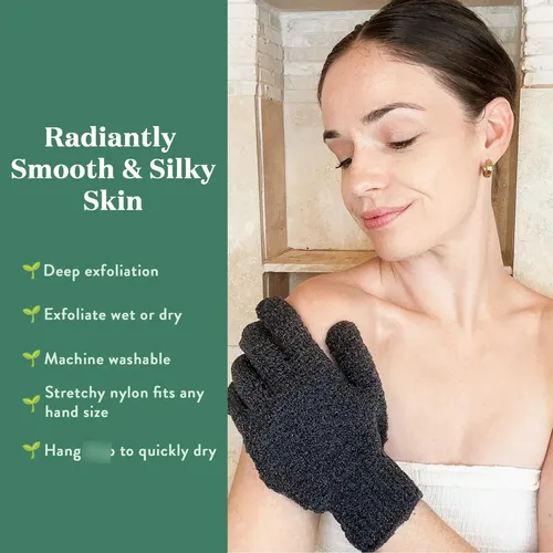 Guantes Exfoliantes Para Ducha Paquete De 4 Blancas