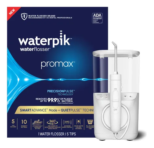 Waterpik Promax Hilo Dental 10 Ajustes 5 Puntas Blanco