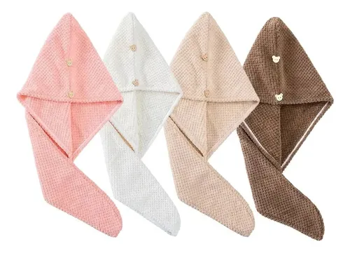 4 Gorros Microfibra Secado Rápido T