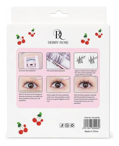 Kit De Pestañas Debby Rose 06 Con Bond Seal Y Pinza Original