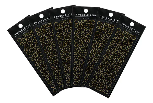 Paquete De 6 Hojas De Oro/plata Calcomanías Mariposa De Oro