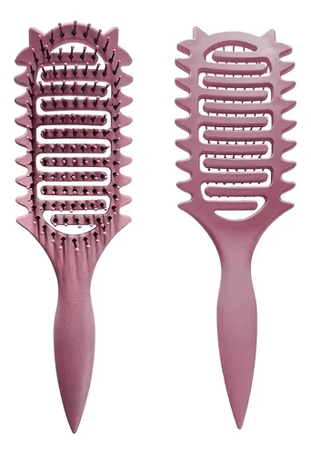 Peineta Para Gatitos, Diseño Con Orejas De Gato Ahuecadas Rosa