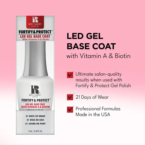 Capa Base De Gel Rc Red Carpet Manicure Fortify & Protect