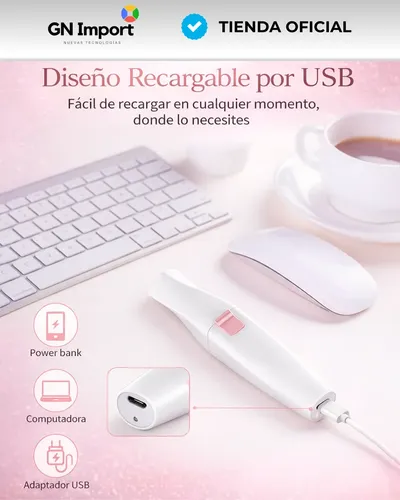 Depilador Facial Vello Corporal Luz Recargable 2 En 1 Mujer