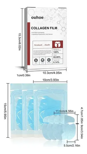 3 Sets Parches De Colágeno Collagen Film Acido Hialuronico