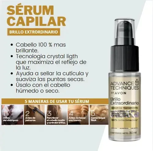 Sérum Brillo Extraordinario Avon Advance Techniques 30 Ml