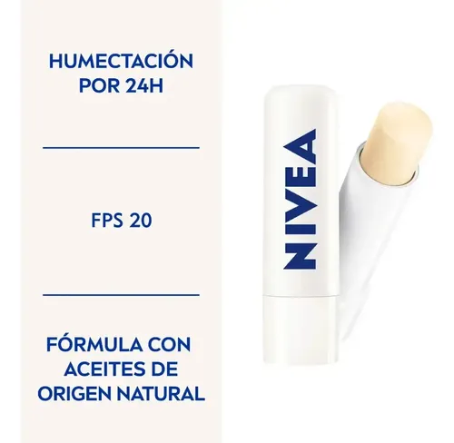 Protector Labial Humectante Nivea Derma Care Fps 20 X3 Un