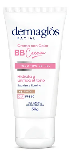 Dermaglos Bb Cream Facial Con Color Tono Medio Fps30 X 50 G
