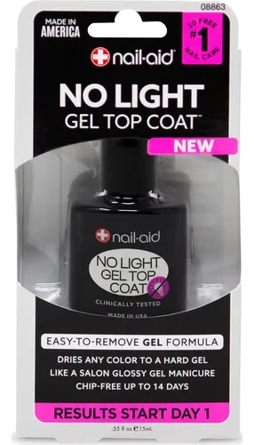 Top Coat Gel Sin Luz Nail-aid 16.3 Ml Acabado Brillante