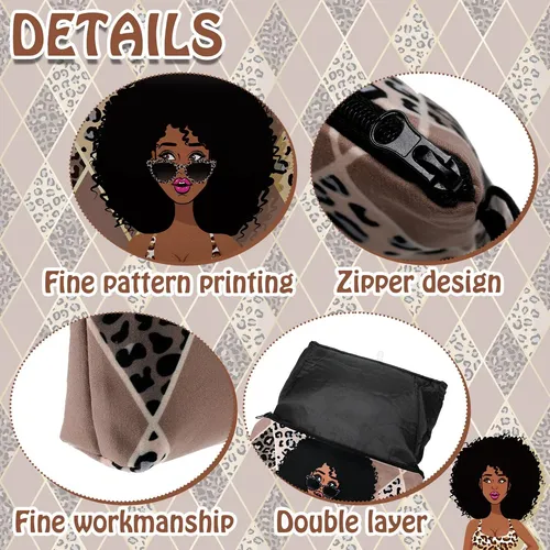 Bolsa De Maquillaje Chunful Reina Afroamericana Para Mujeres