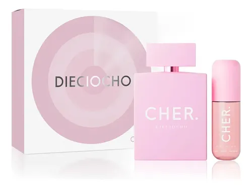 Perfume Dieciocho Mujer EDP 100ml Floral Cher Set con Body Splash 50ml