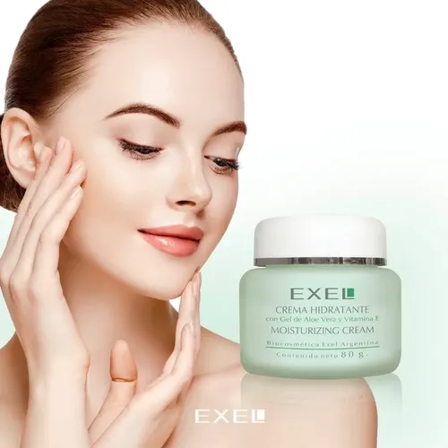 Crema Facial Exel Hidratante Con Gel De Aloe Y Vita E 80ml Todo Tipo De Piel Día/noche