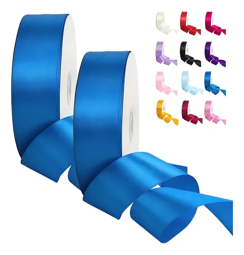 2 Rollos De Cinta Satinada Con Decoración De Colores, 4 Cm,