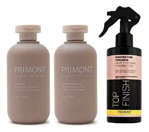 Primont Trufa Negra 3 Pasos Shampoo +acond+spray Top Finish