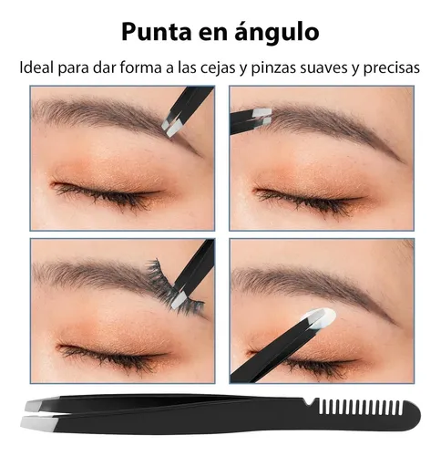 Tijeras Para Cejas, Pinzas Para Cejas, Kit 6 Piezas