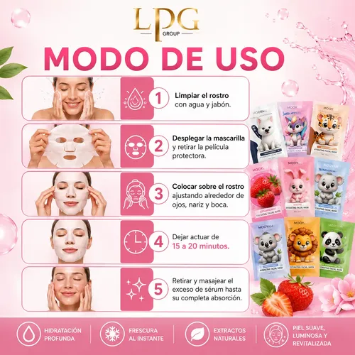 Mascarilla Facial Set X50u Hidratante Mascara Blanqueadora