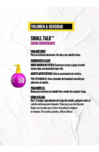 Tigi Bed Head Small Talk Crema Peinado Rulos Volumen X 240