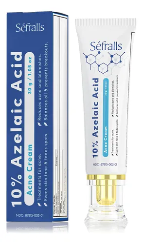 Crema De Ácido Azelaico Para El Acné Sefralls, 10% Para Aliv