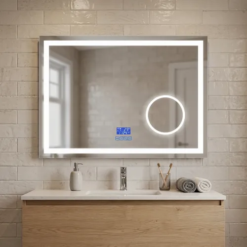 Espejo Luz Led Desempañador Baño Vestidor 50×70 Bluetooth