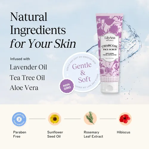 Charcoal Face Scrub – Facial Exfoliator – Microdermabrasion