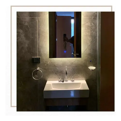 Espejo Touch Con Luz Led 60 X 90 Para Baño Sin Marco