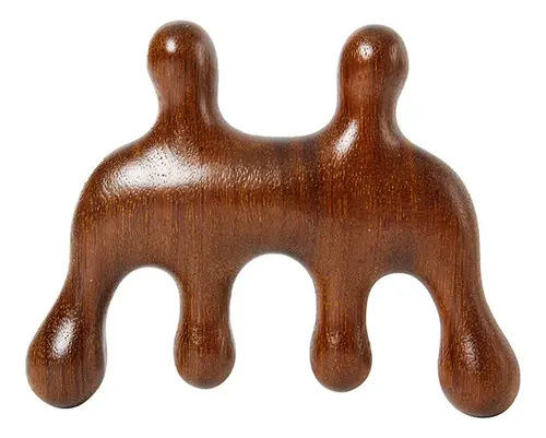 Peine De Masaje De Madera Para Cabeza, Rostro Y Cuero Cabell