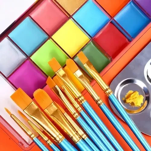 ! Kit De Maquillaje Body Paint Acuarelaspintura Pintacaritas