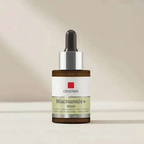 Niacinamide+ Serum Niacinamida 10% Y Hialurónico Lidherma Momento de aplicación Día/Noche Tipo de piel Todo tipo de piel