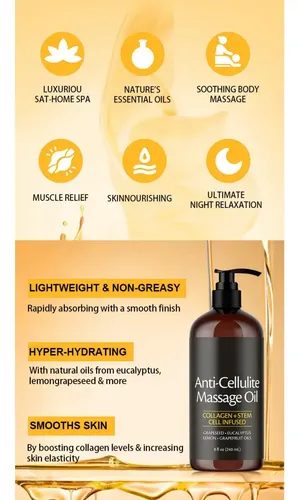 Aceite De Masaje Corporal Con Aceite Orange Peel M Kn