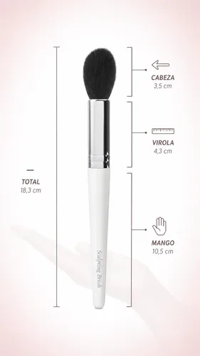 Brocha Maquillaje Contorno En Polvo Natural Melody Scher