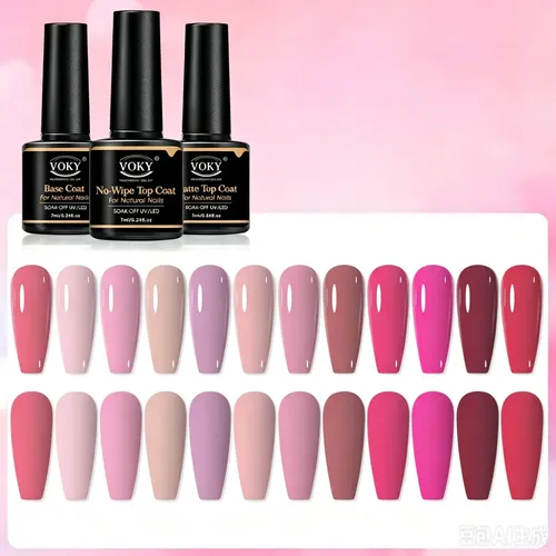 Esmalte En Gel Semipermanente Set Soak Off Base Top Coat