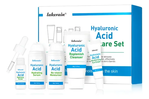 Set Cuidado Piel Lakerain Ácido Hialurónico Limpiador Sérum