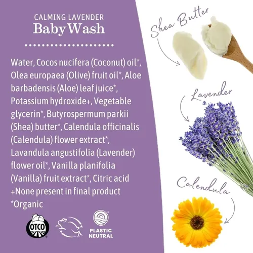 Jabón Corporal Earth Mama Calming Lavender Baby Wash 240 Ml