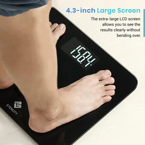 Bascula De Bano Etekcity Para Cuerpo Para Personas, Plata… Negro