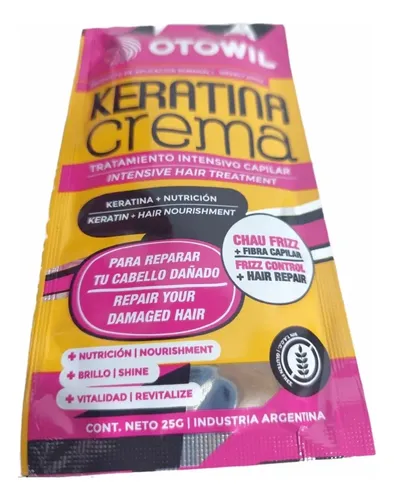 Keratina Crema Otowil Para Nutrición Brillo Intenso X 24 U