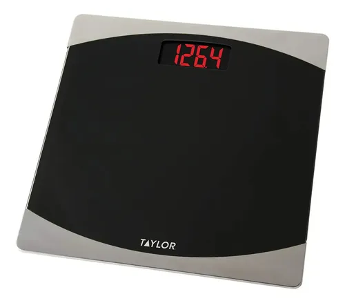 Báscula Digital De Vidrio Para Baño Color Negro Color Voltaje