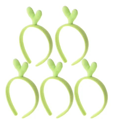 5pcs Diademas De Brotes De Frijol: Lazos De Pelo Con Plantas