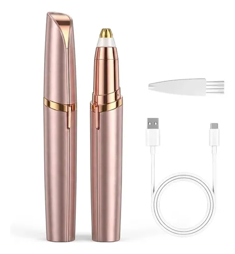 Depiladora Eléctrica Recargable Cejas Y Vello Rosa