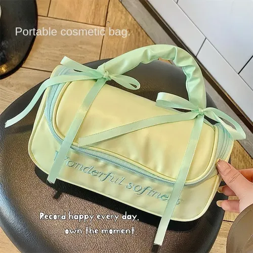 Pz Neceser De Maquillaje Impermeable Con Lazo Para Mujer