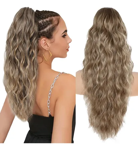 18 Extensiones De Cabello Rizado En Forma De Cola De Caballo