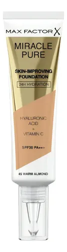 Base de maquillaje Max factor Miracle Pure Warm Almond 45