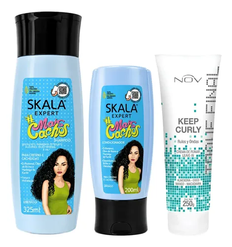 Kit Para Rulos Skala Mais Cachos Sh + Acond + Keep Curly Nov