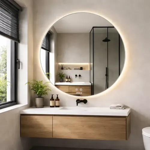 Espejo Baño Led Tactil 60cm Desempañador Luz Fría Cálida Cct