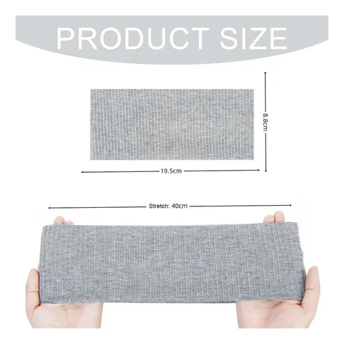 ..3 Piezas Diadema Elástica Algodón, Cintas Pelo Yoga Mk S..