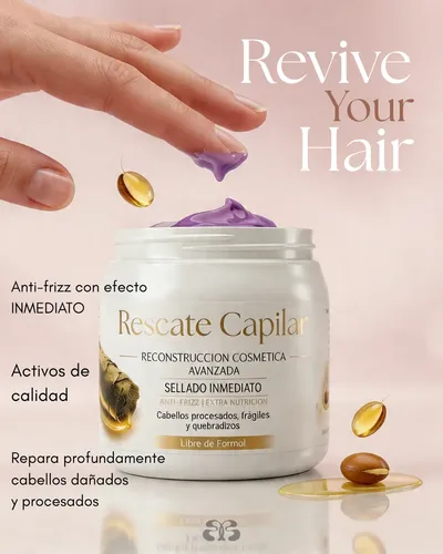 Combo 2 Completo Rescate Capilar, Ampollas Y Aceite