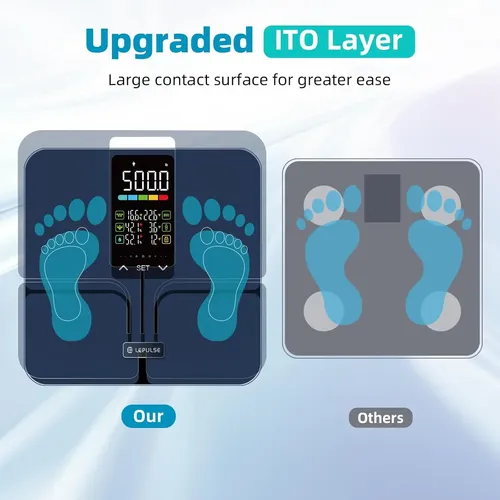Lepulse Báscula De Grasa Corporal Sin App, 500lb Báscula…