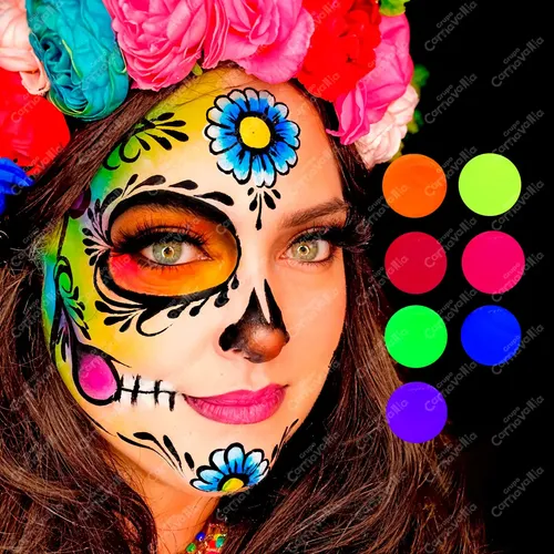 2026 Paleta Maquillaje Pinta Carita 8 Colores Halloween Kit