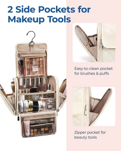 Bagsmart Neceser De Viaje Para Maquillaje Con Gancho Para Co