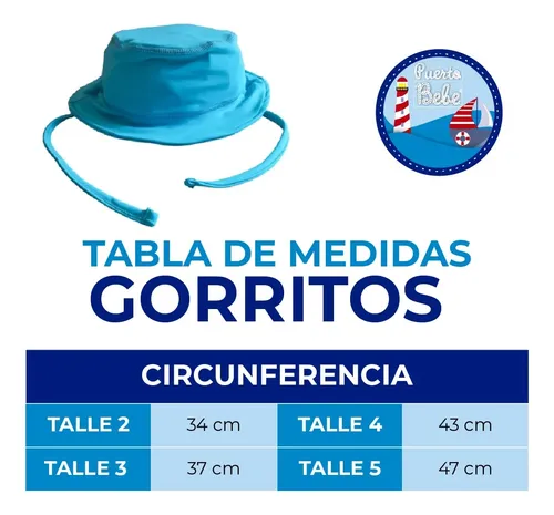 Gorro Infantil Tela Malla Bebe Niño Piluso Con Protección Uv Color Turquesa Talle 4