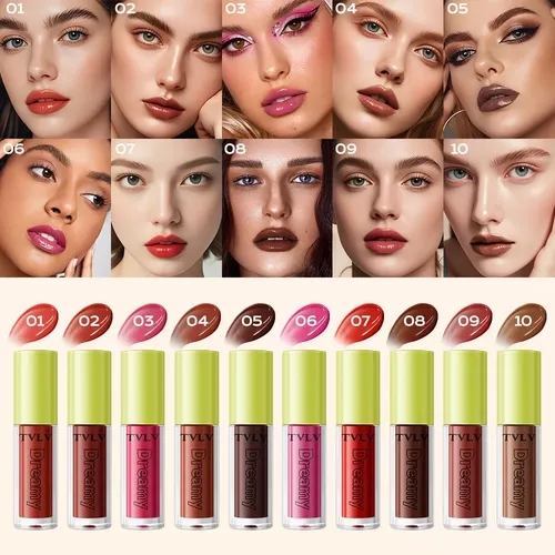 Set De Brillo De Labios Tvlv Dreamy 6008, 10 Colores 6008 Lip Gloss Set